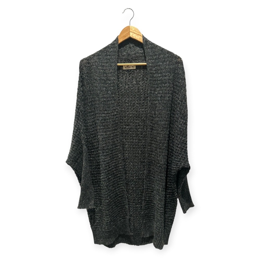 Hollister Cardigan Sweater Charcoal Grey M/L Women